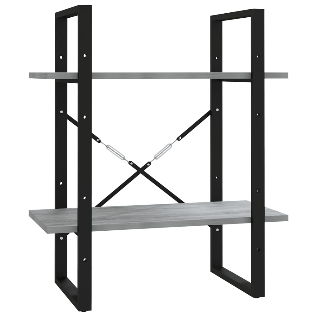 Boekenkast 60x30x70 cm bewerkt hout grijs sonoma eikenkleurig is nu te koop bij PeponiXL, paradijselijk wonen!