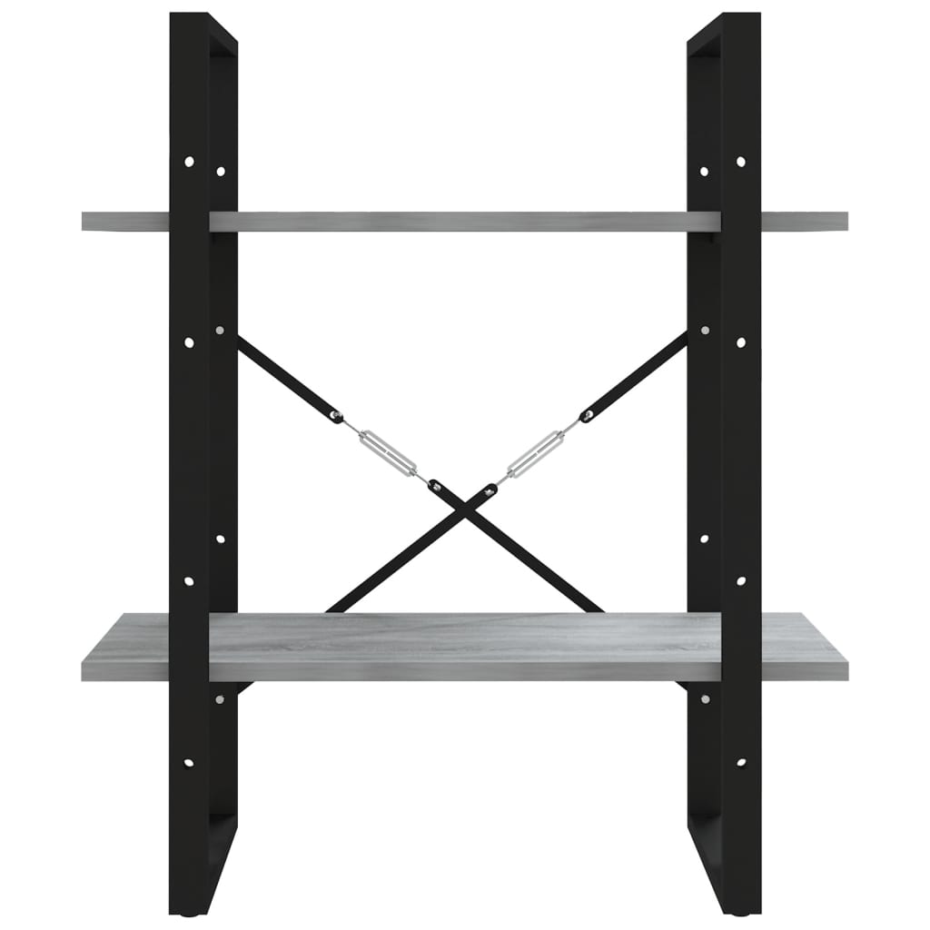 Boekenkast 60x30x70 cm bewerkt hout grijs sonoma eikenkleurig is nu te koop bij PeponiXL, paradijselijk wonen!