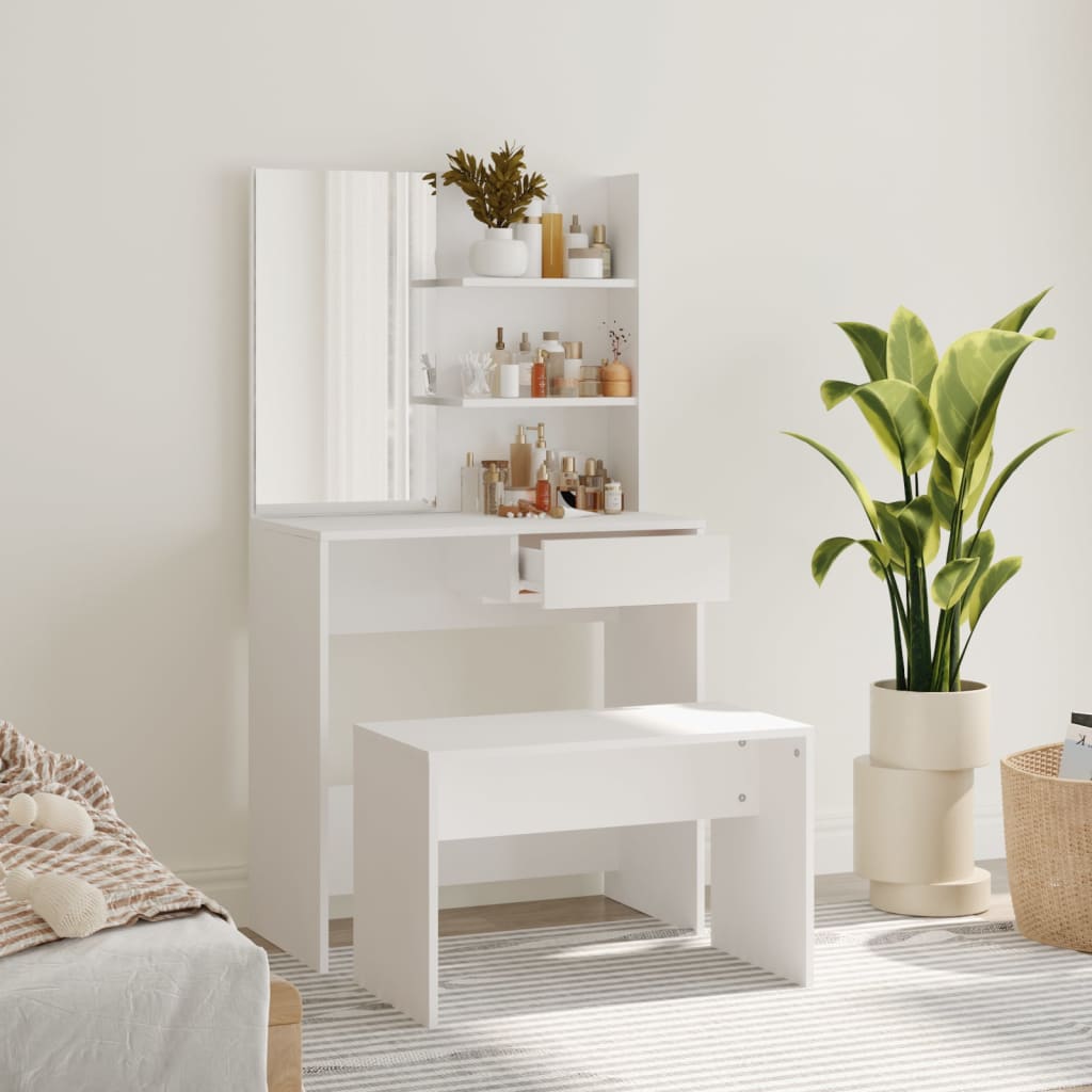 Kaptafelset 74,5x40x141 cm wit is nu te koop bij PeponiXL, paradijselijk wonen!