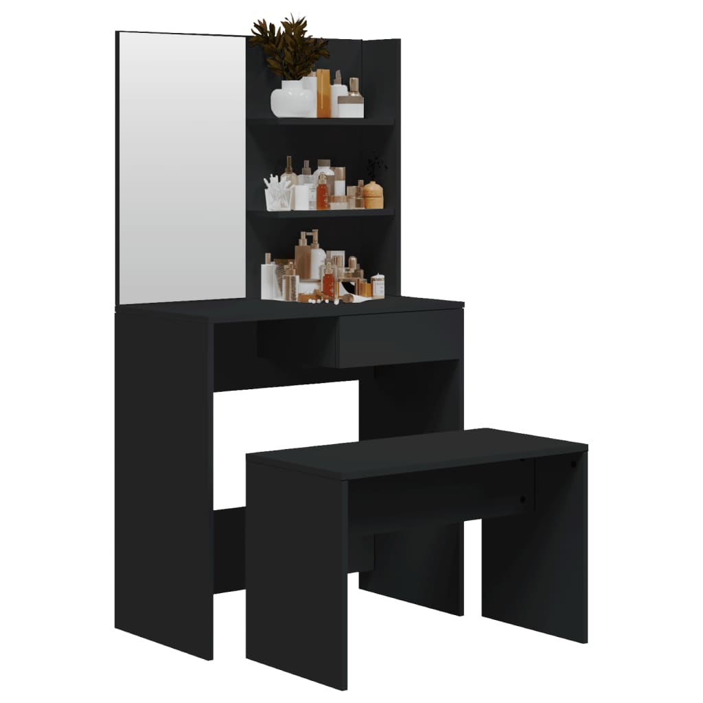Kaptafelset 74,5x40x141 cm zwart is nu te koop bij PeponiXL, paradijselijk wonen!