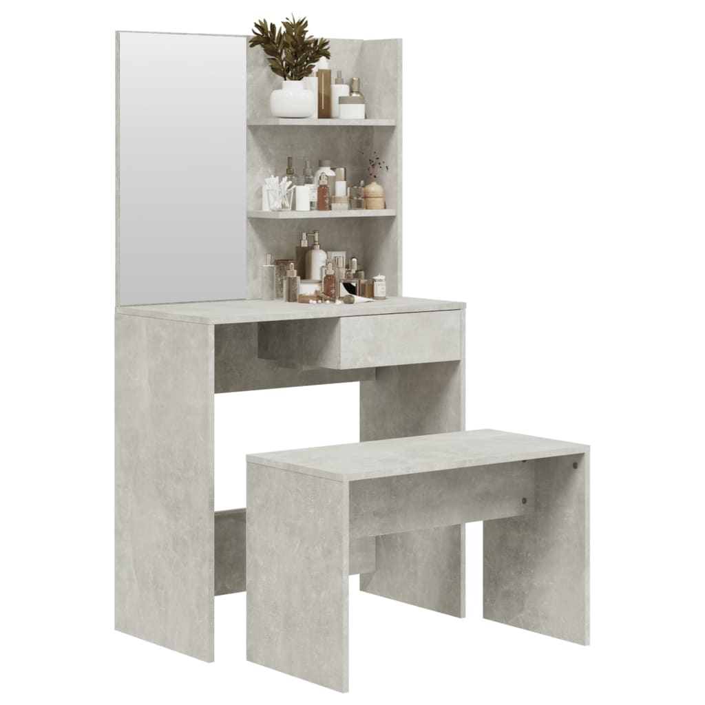 Kaptafelset 74,5x40x141 cm betongrijs is nu te koop bij PeponiXL, paradijselijk wonen!