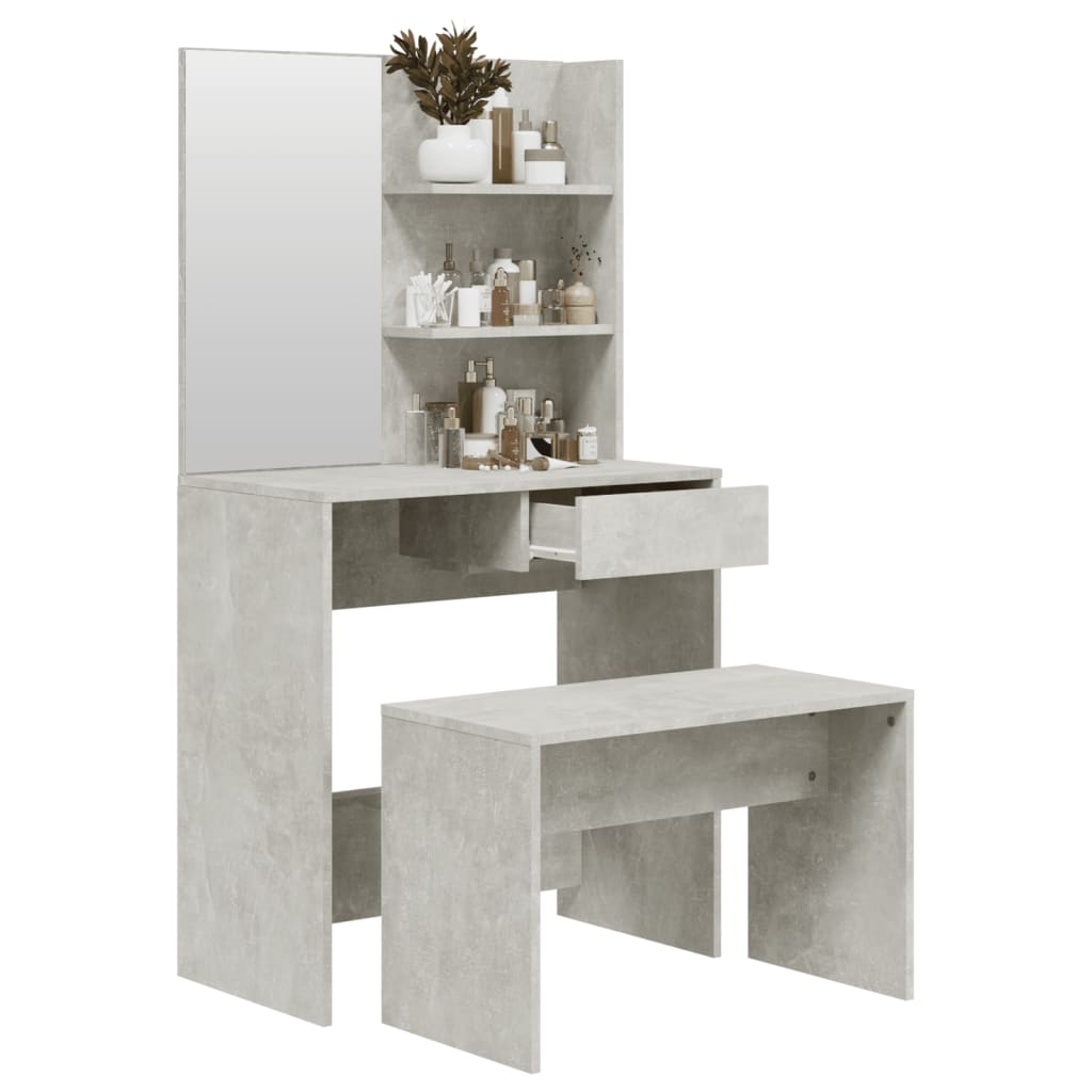 Kaptafelset 74,5x40x141 cm betongrijs is nu te koop bij PeponiXL, paradijselijk wonen!