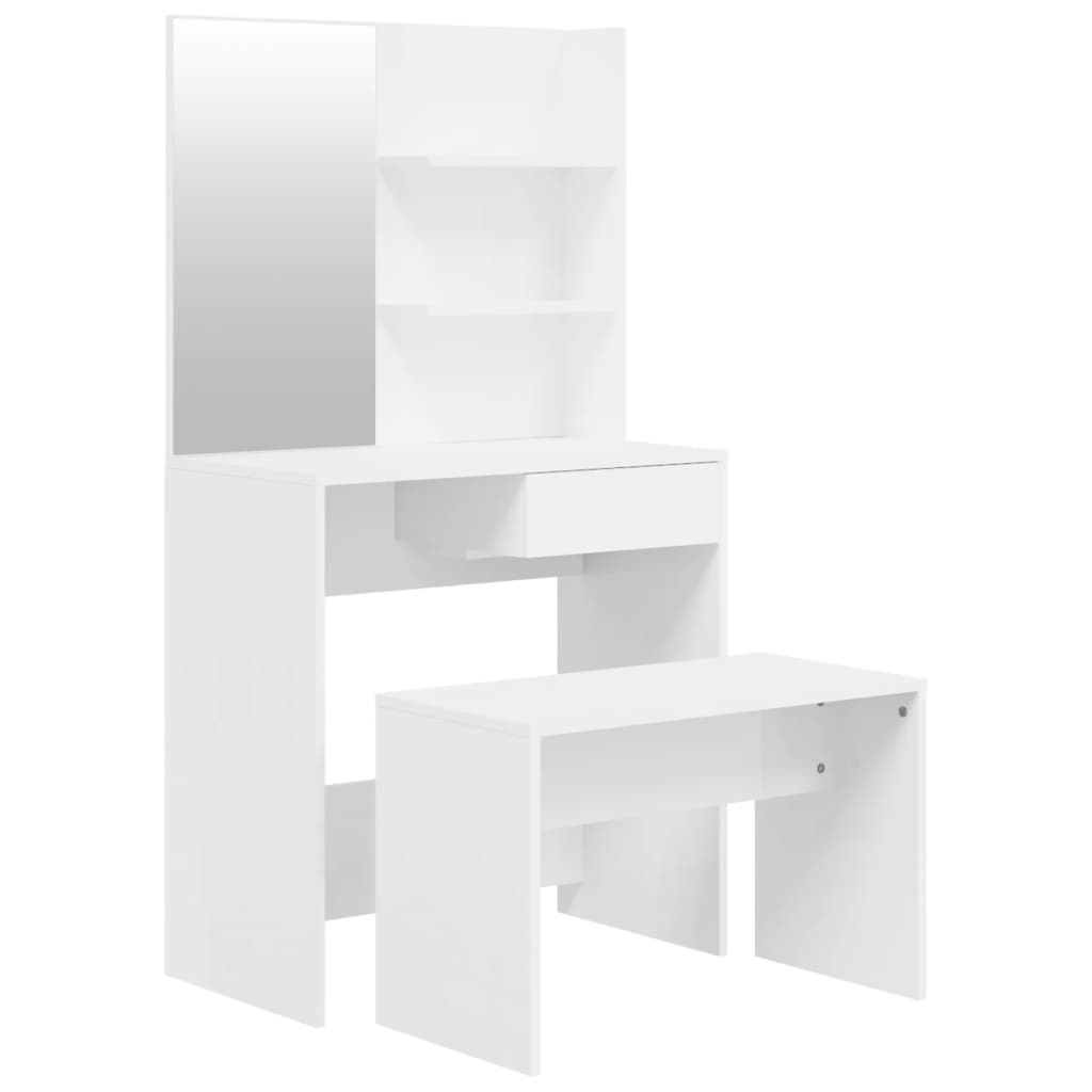 Kaptafelset 74,5x40x141 cm hoogglans wit is nu te koop bij PeponiXL, paradijselijk wonen!