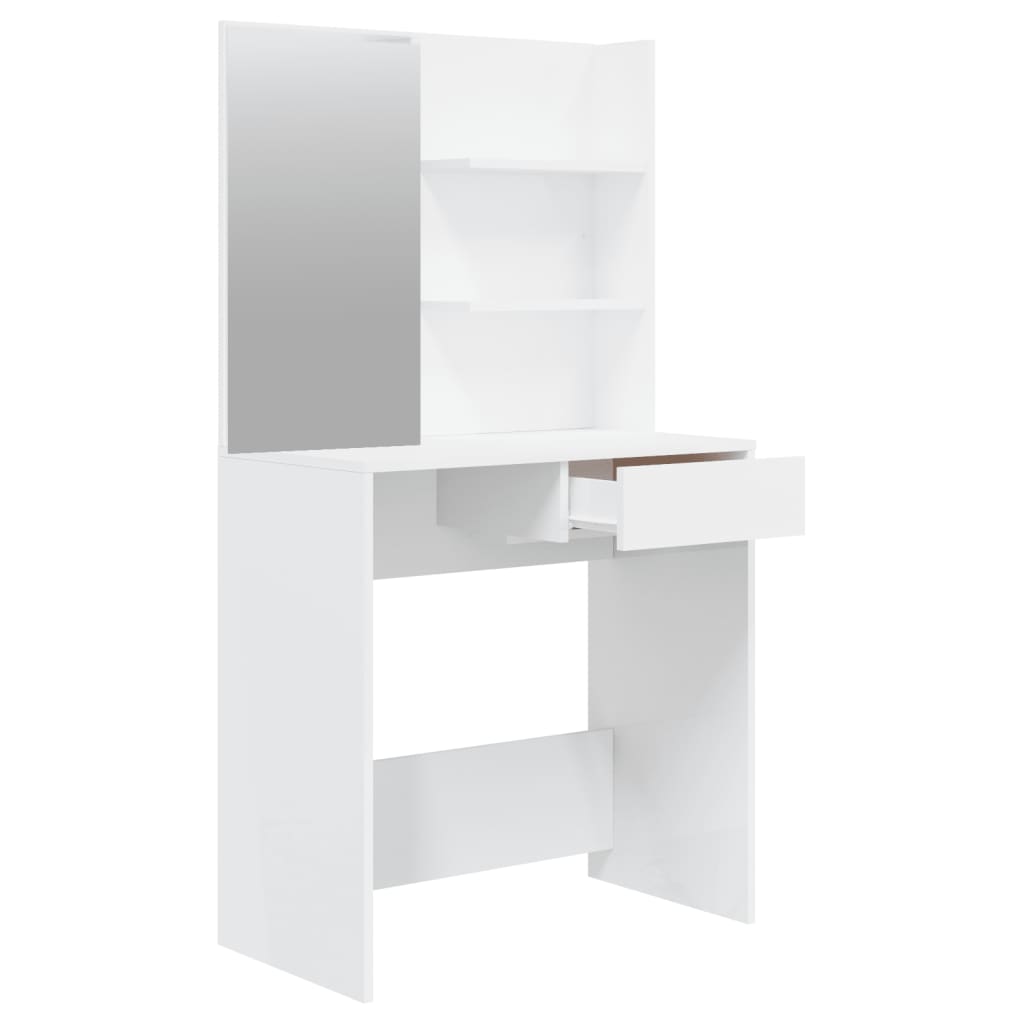 Kaptafelset 74,5x40x141 cm hoogglans wit is nu te koop bij PeponiXL, paradijselijk wonen!