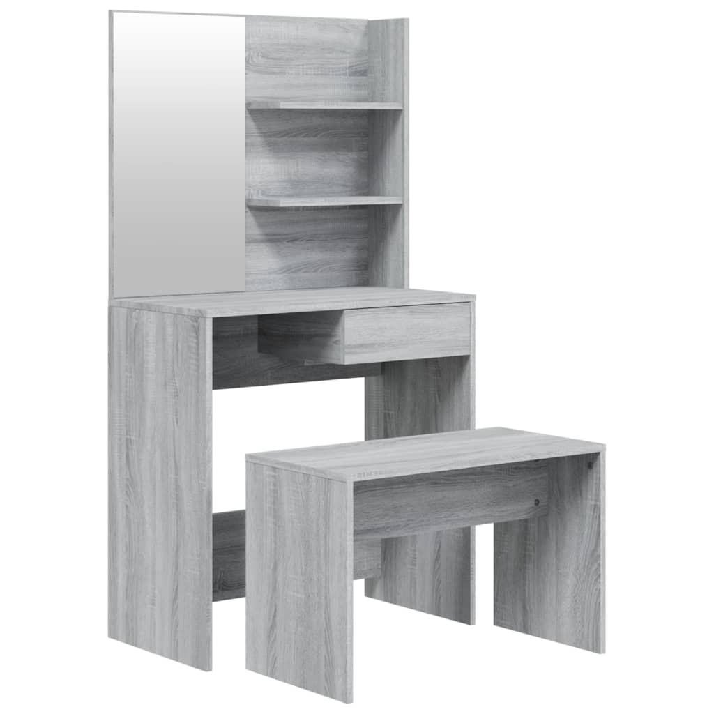 Kaptafelset 74,5x40x141 cm grijs sonoma is nu te koop bij PeponiXL, paradijselijk wonen!