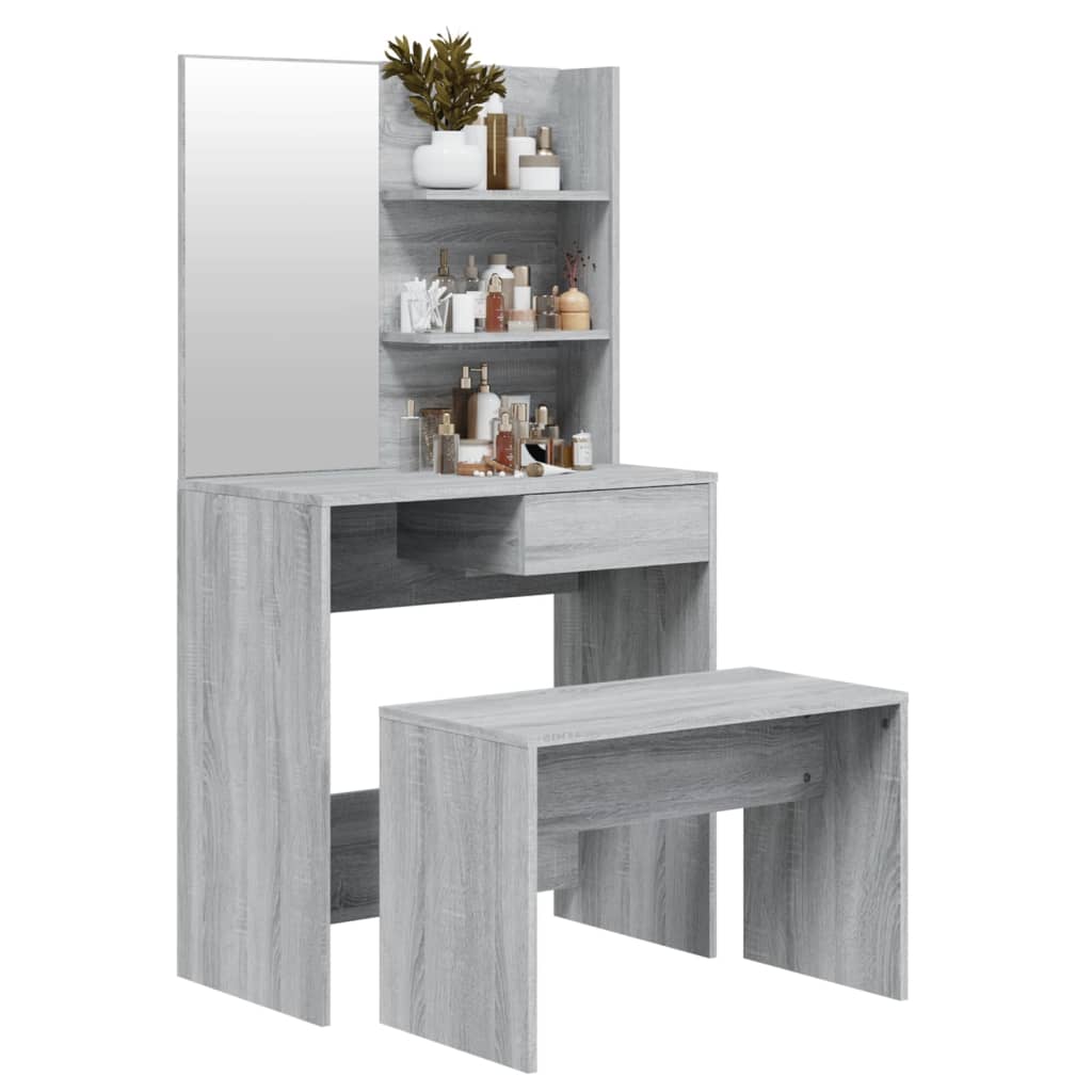 Kaptafelset 74,5x40x141 cm grijs sonoma is nu te koop bij PeponiXL, paradijselijk wonen!