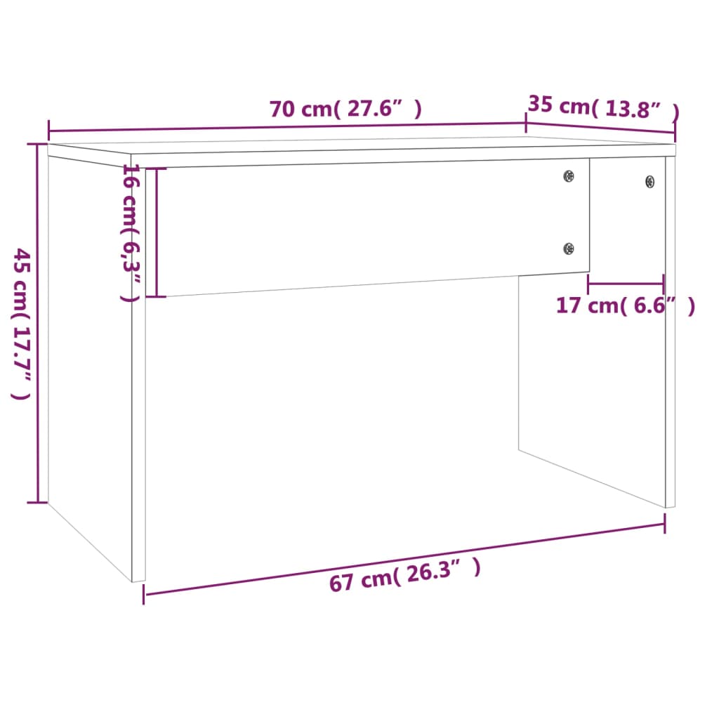 Kaptafelset 74,5x40x141 cm bruineiken is nu te koop bij PeponiXL, paradijselijk wonen!
