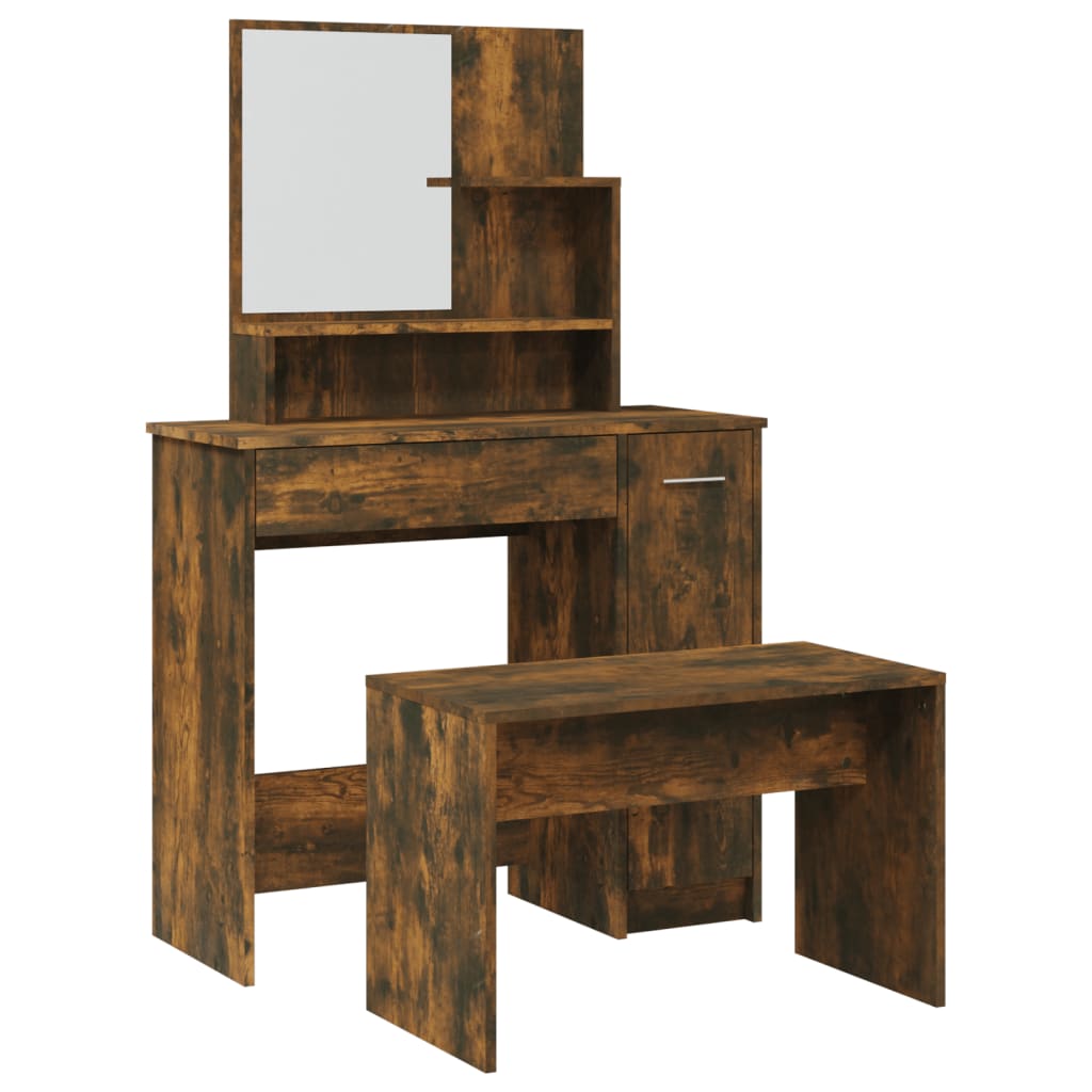 Kaptafelset 86,5x35x136 cm gerookt eiken is nu te koop bij PeponiXL, paradijselijk wonen!