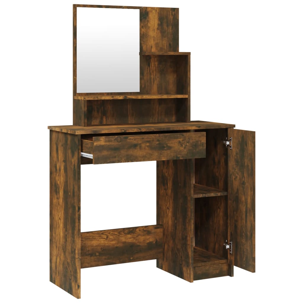 Kaptafelset 86,5x35x136 cm gerookt eiken is nu te koop bij PeponiXL, paradijselijk wonen!