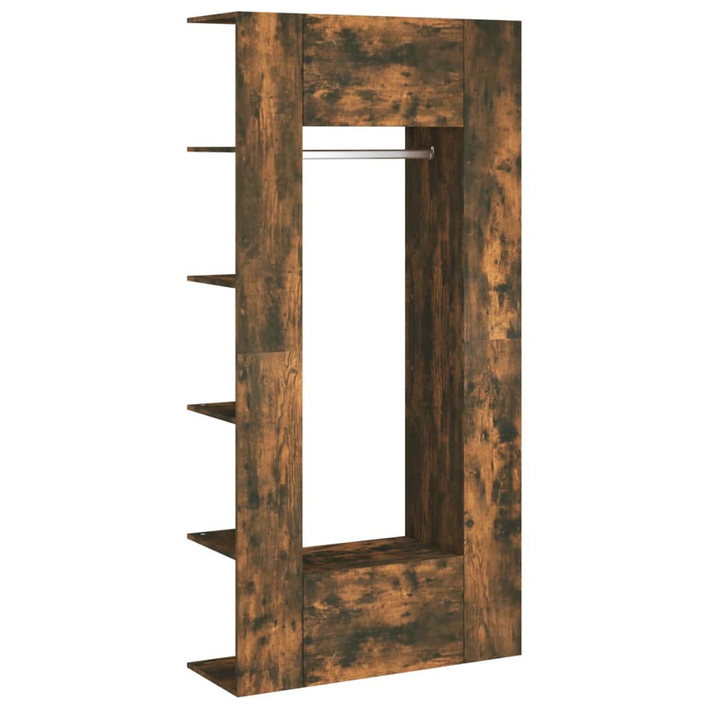 Gangkasten 2 st bewerkt hout gerookt eikenkleurig is nu te koop bij PeponiXL, paradijselijk wonen!