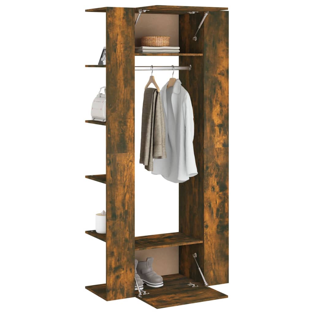 Gangkasten 2 st bewerkt hout gerookt eikenkleurig is nu te koop bij PeponiXL, paradijselijk wonen!