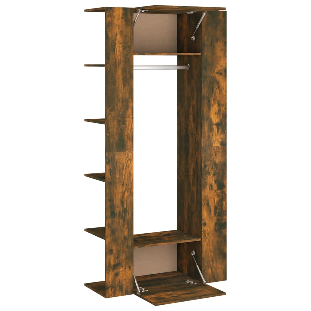 Gangkasten 2 st bewerkt hout gerookt eikenkleurig is nu te koop bij PeponiXL, paradijselijk wonen!