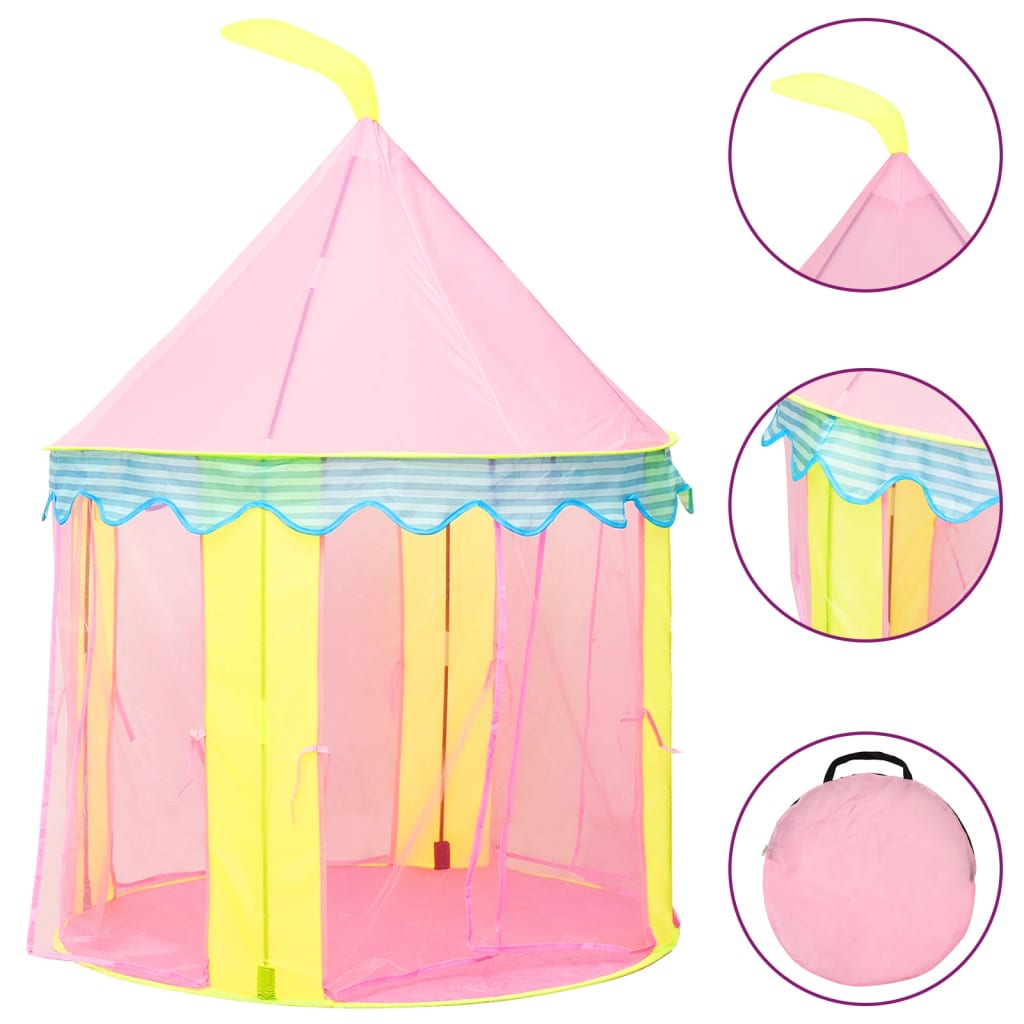 Kinderspeeltent 100x100x127 cm roze is nu te koop bij PeponiXL, paradijselijk wonen!