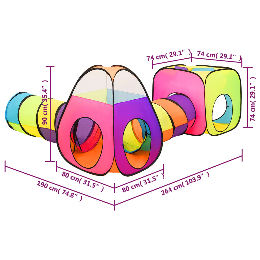 Kinderspeeltent 190x264x90 cm meerkleurig is nu te koop bij PeponiXL, paradijselijk wonen!