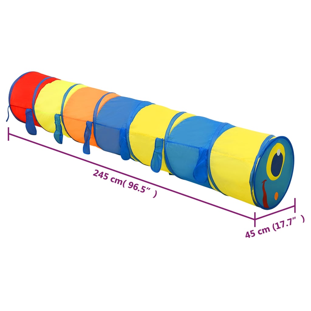 Kinderspeeltunnel 245 cm polyester meerkleurig is nu te koop bij PeponiXL, paradijselijk wonen!