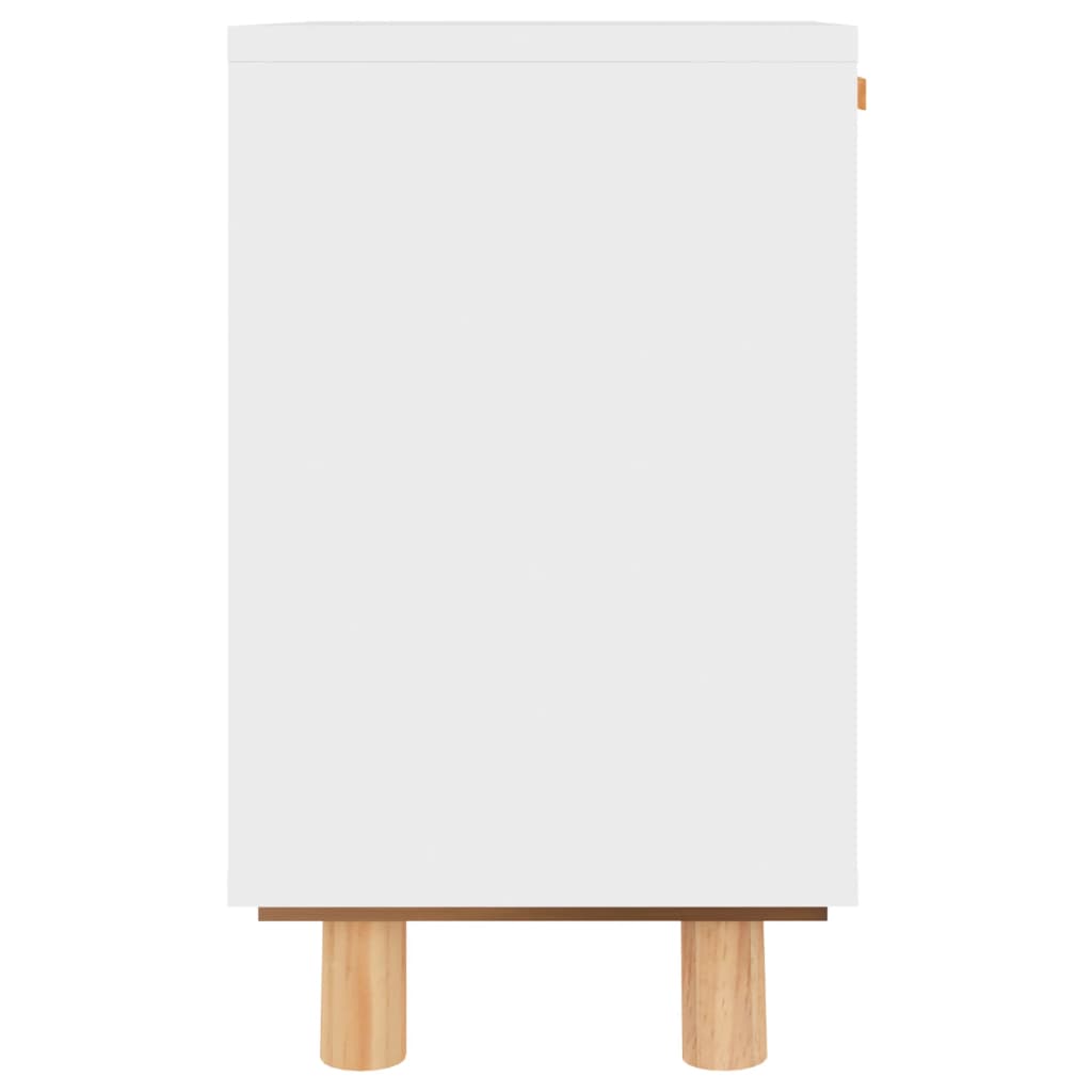 Nachtkastjes 2 st massief grenenhout en natuurlijk rattan wit is nu te koop bij PeponiXL, paradijselijk wonen!