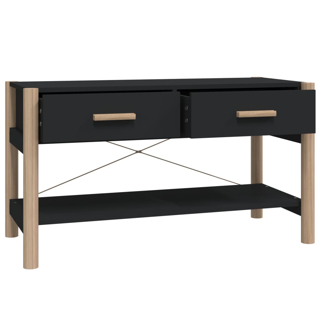 Tv-meubel 82x38x45 cm bewerkt hout zwart is nu te koop bij PeponiXL, paradijselijk wonen!