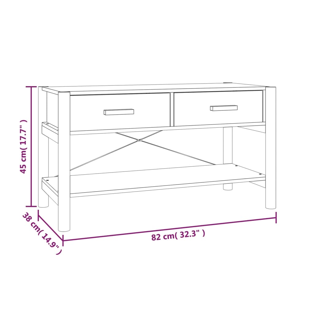 Tv-meubel 82x38x45 cm bewerkt hout zwart is nu te koop bij PeponiXL, paradijselijk wonen!