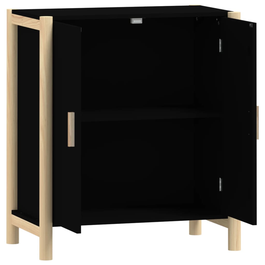 Dressoir 62x38x70 cm bewerkt hout zwart is nu te koop bij PeponiXL, paradijselijk wonen!