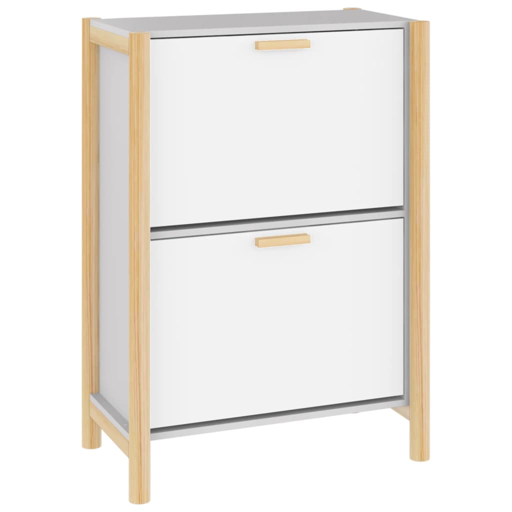 Schoenenkast 57,5x33x80 cm bewerkt hout wit is nu te koop bij PeponiXL, paradijselijk wonen!