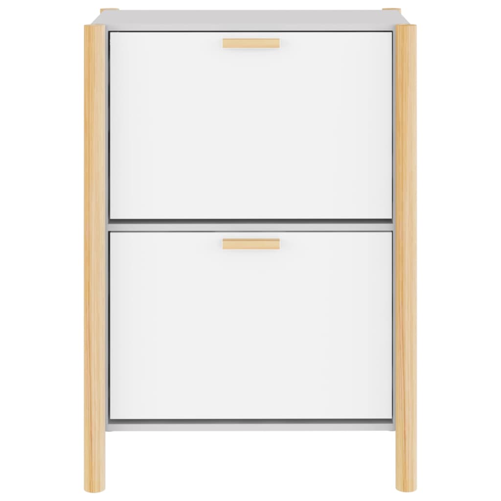 Schoenenkast 57,5x33x80 cm bewerkt hout wit is nu te koop bij PeponiXL, paradijselijk wonen!