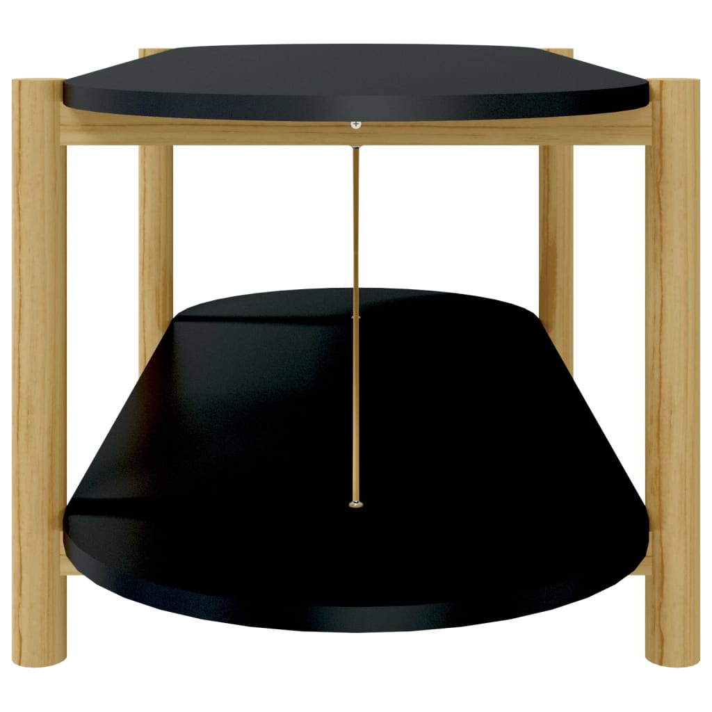 Salontafel 110x48x40 cm bewerkt hout zwart is nu te koop bij PeponiXL, paradijselijk wonen!