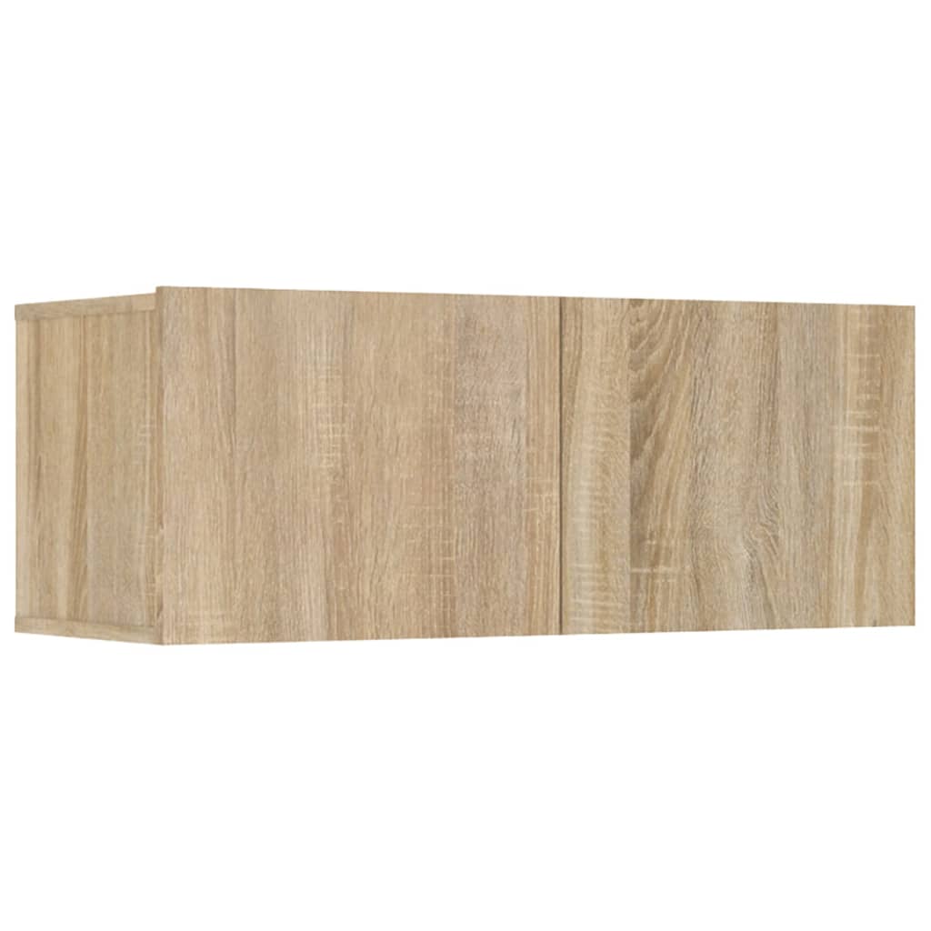 Tv-meubels 4 st 80x30x30 cm bewerkt hout sonoma eikenkleurig is nu te koop bij PeponiXL, paradijselijk wonen!