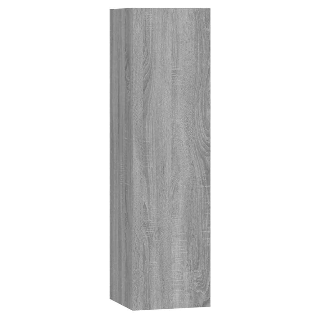 7-delige Tv-meubelset bewerkt hout grijs sonoma eikenkleurig is nu te koop bij PeponiXL, paradijselijk wonen!
