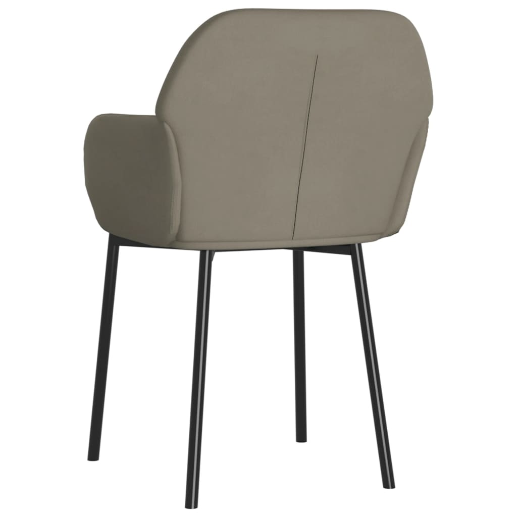 Eetkamerstoelen 2 st fluweel lichtgrijs is nu te koop bij PeponiXL, paradijselijk wonen!