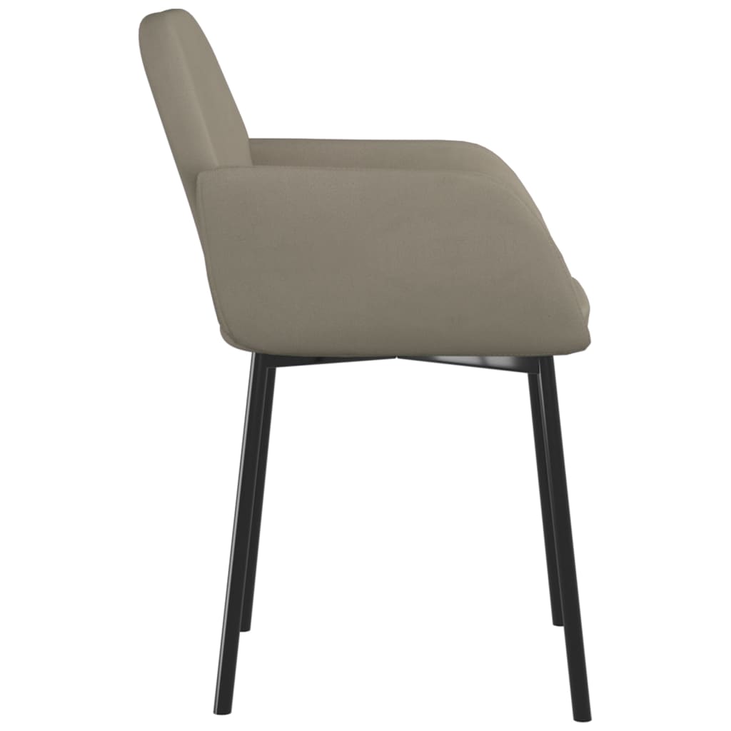 Eetkamerstoelen 2 st fluweel lichtgrijs is nu te koop bij PeponiXL, paradijselijk wonen!