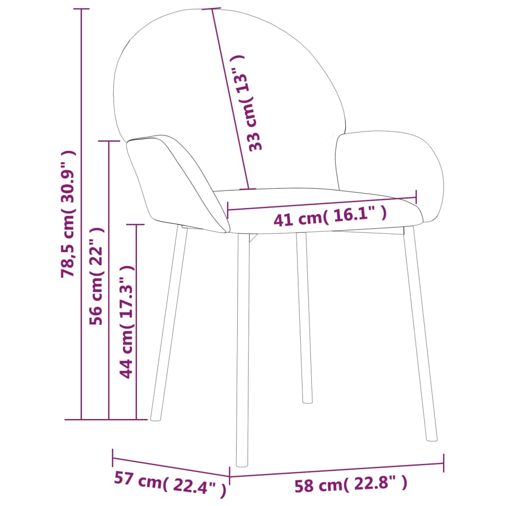 Eetkamerstoelen 2 st fluweel crèmekleurig is nu te koop bij PeponiXL, paradijselijk wonen!