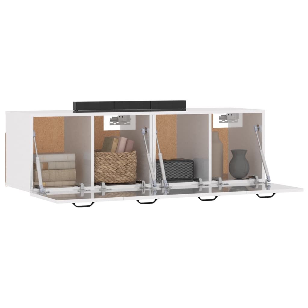 Wandkasten 2 st 80x36,5x35 cm bewerkt hout hoogglans wit is nu te koop bij PeponiXL, paradijselijk wonen!