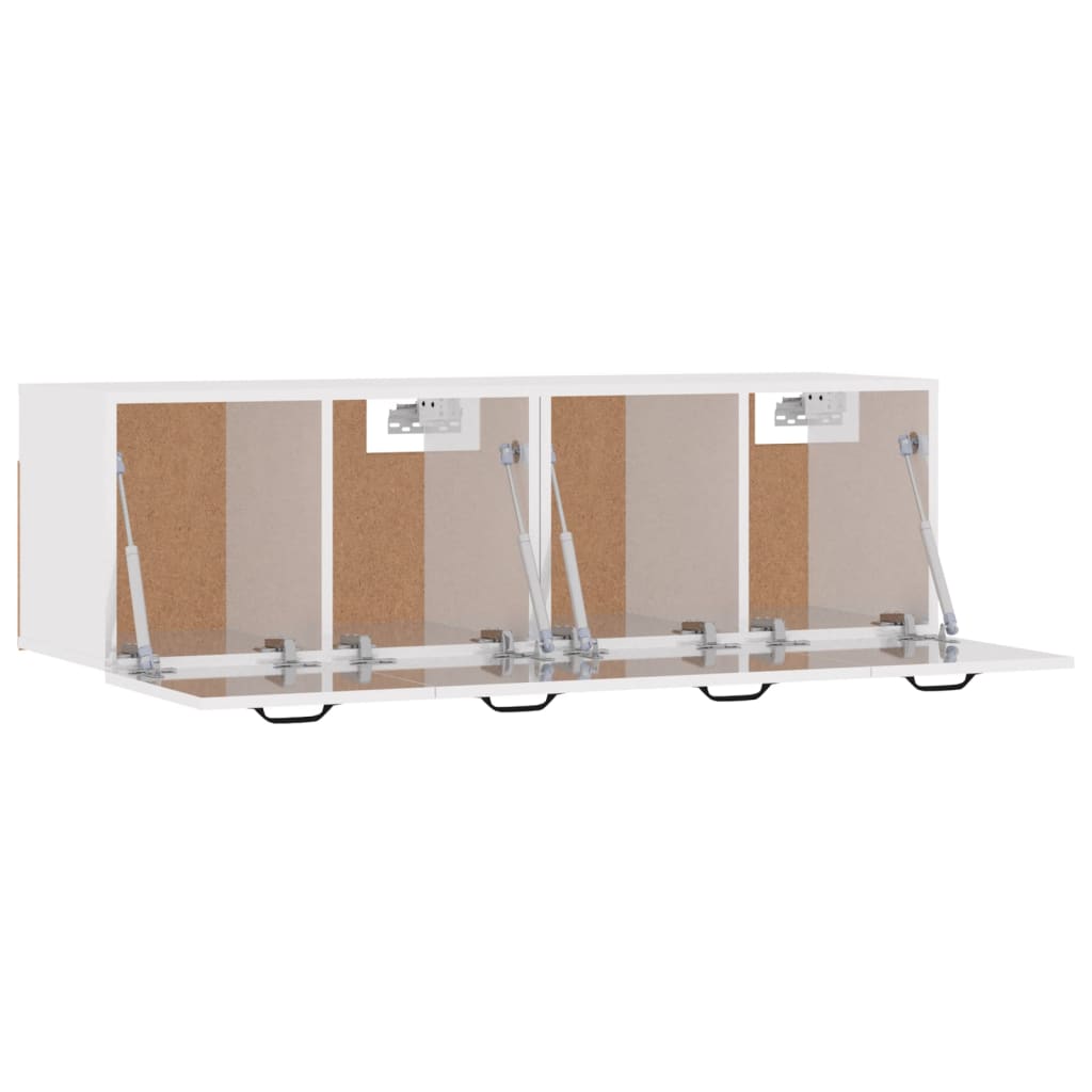 Wandkasten 2 st 80x36,5x35 cm bewerkt hout hoogglans wit is nu te koop bij PeponiXL, paradijselijk wonen!