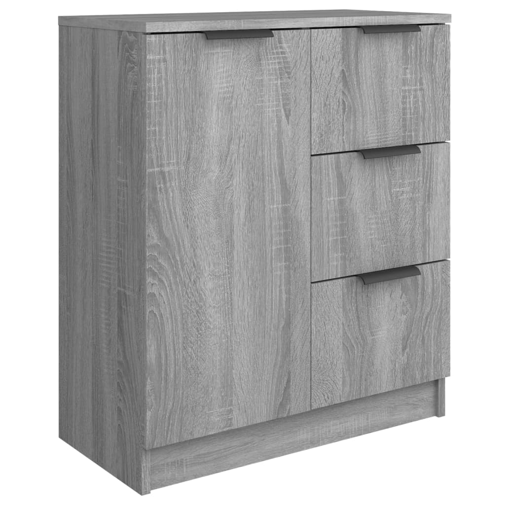 Dressoirs 2 st 60x30x70 cm bewerkt hout grijs sonoma eiken is nu te koop bij PeponiXL, paradijselijk wonen!