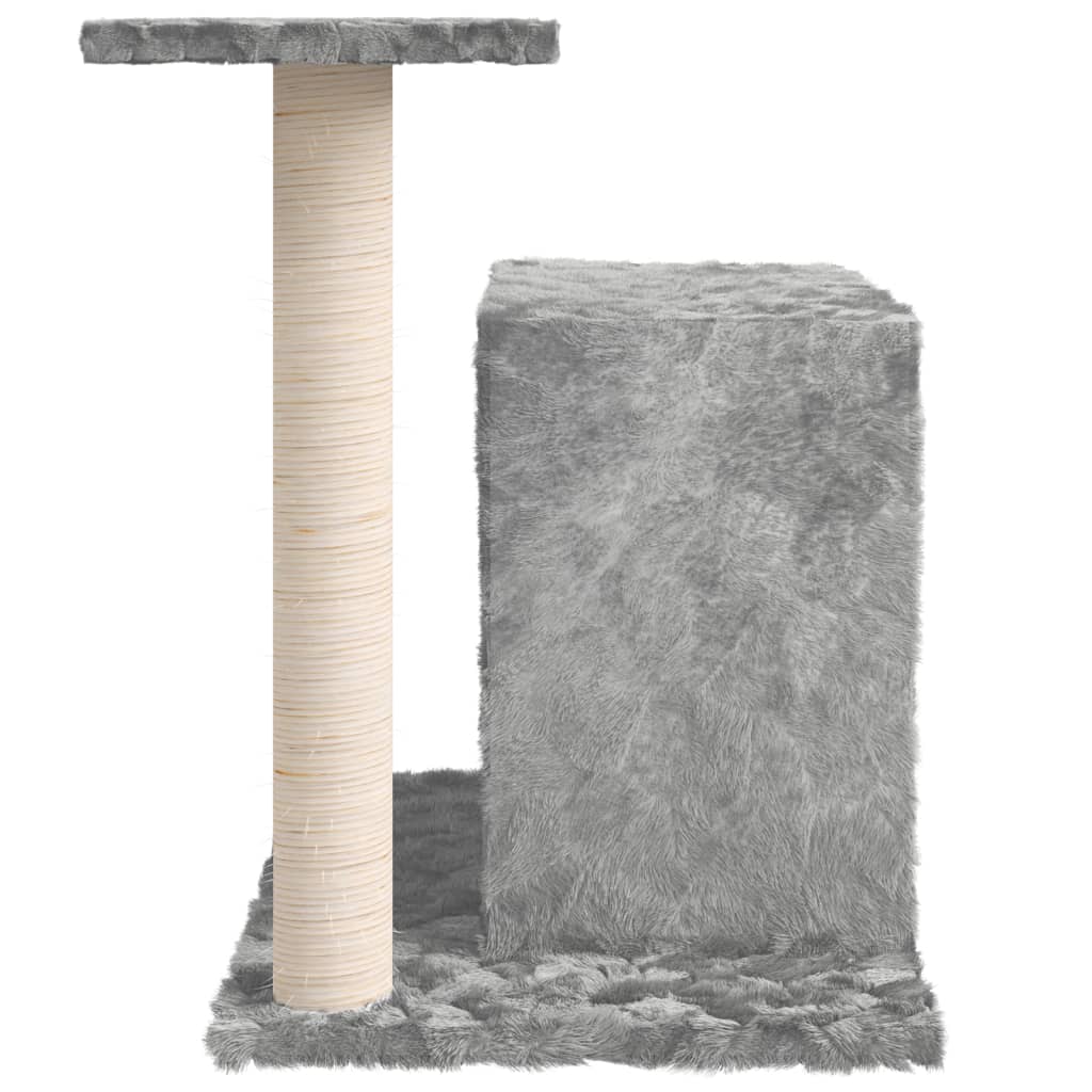 Kattenmeubel met sisal krabpale 51 cm lichtgrijs is nu te koop bij PeponiXL, paradijselijk wonen!