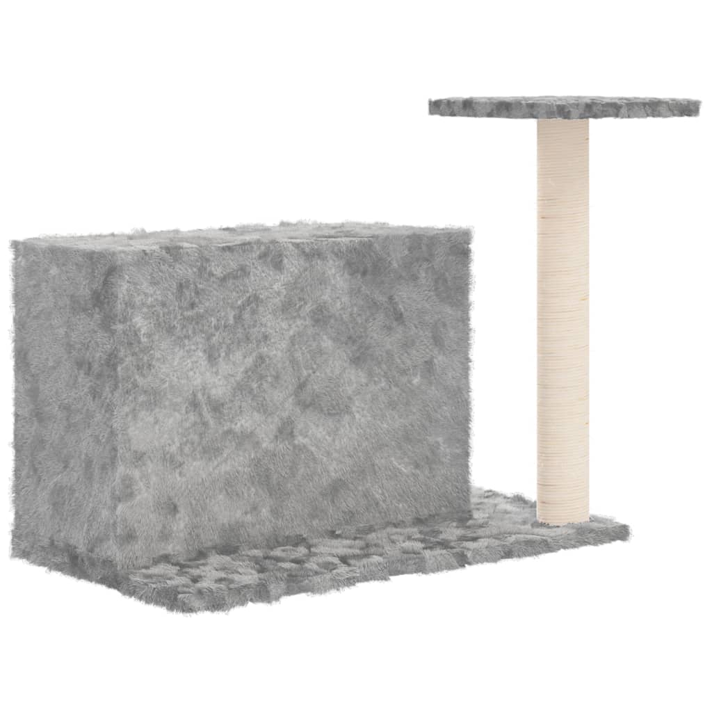Kattenmeubel met sisal krabpale 51 cm lichtgrijs is nu te koop bij PeponiXL, paradijselijk wonen!