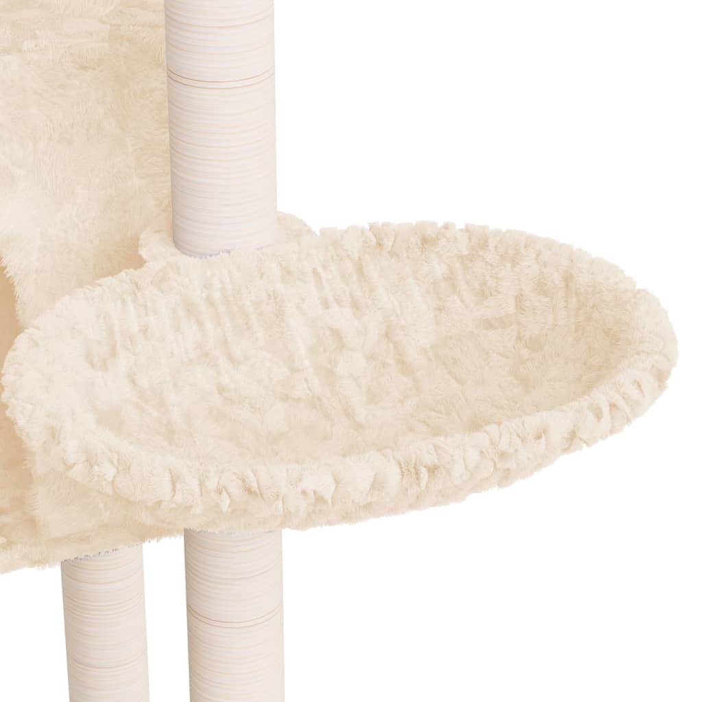 Kattenmeubel met sisal krabpalen 108,5 cm crèmekleurig is nu te koop bij PeponiXL, paradijselijk wonen!