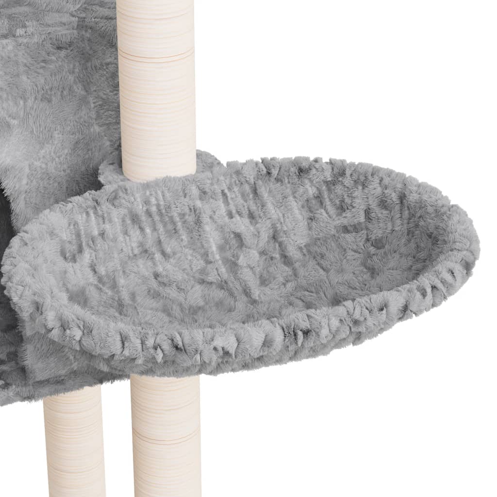 Kattenmeubel met sisal krabpalen 108,5 cm lichtgrijs is nu te koop bij PeponiXL, paradijselijk wonen!