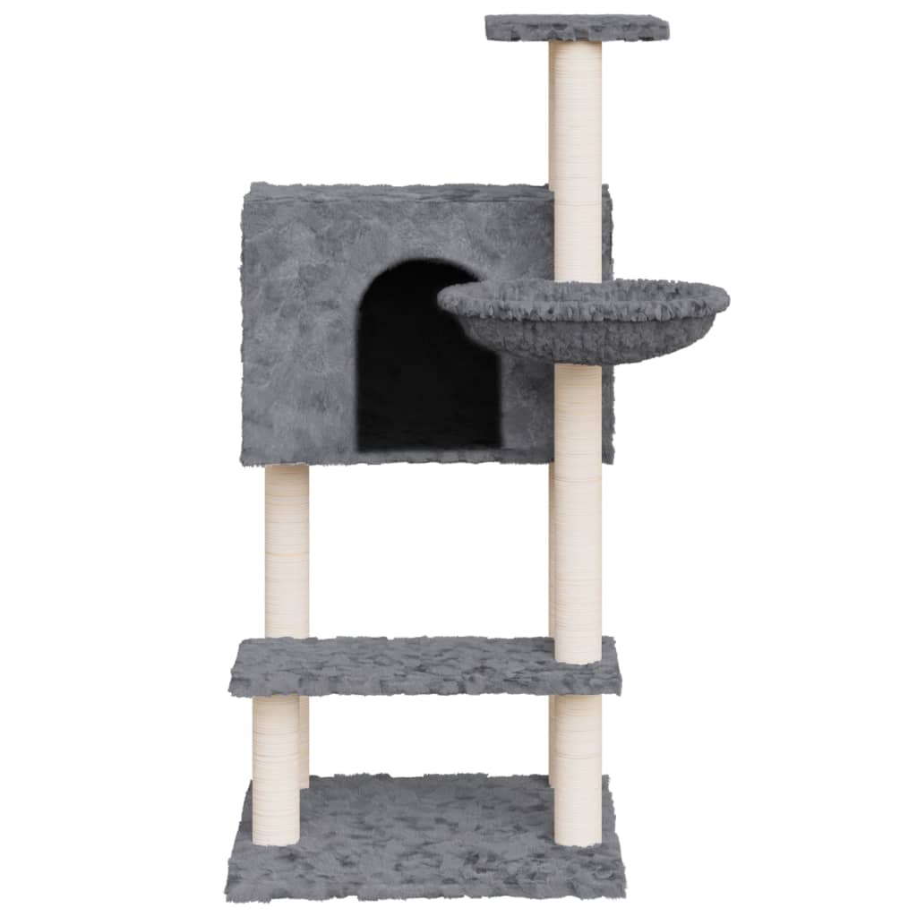 Kattenmeubel met sisal krabpalen 108,5 cm donkergrijs is nu te koop bij PeponiXL, paradijselijk wonen!