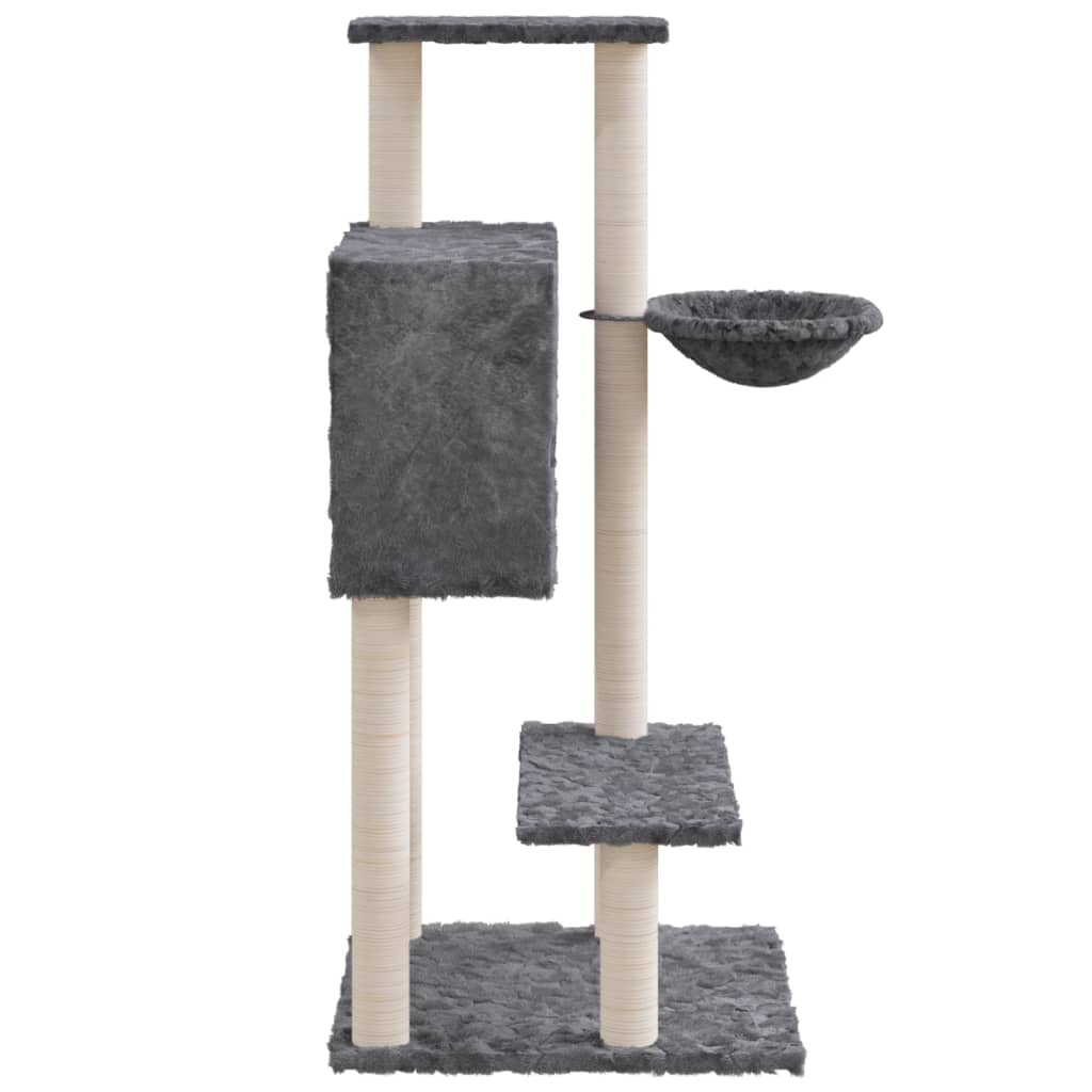 Kattenmeubel met sisal krabpalen 108,5 cm donkergrijs is nu te koop bij PeponiXL, paradijselijk wonen!