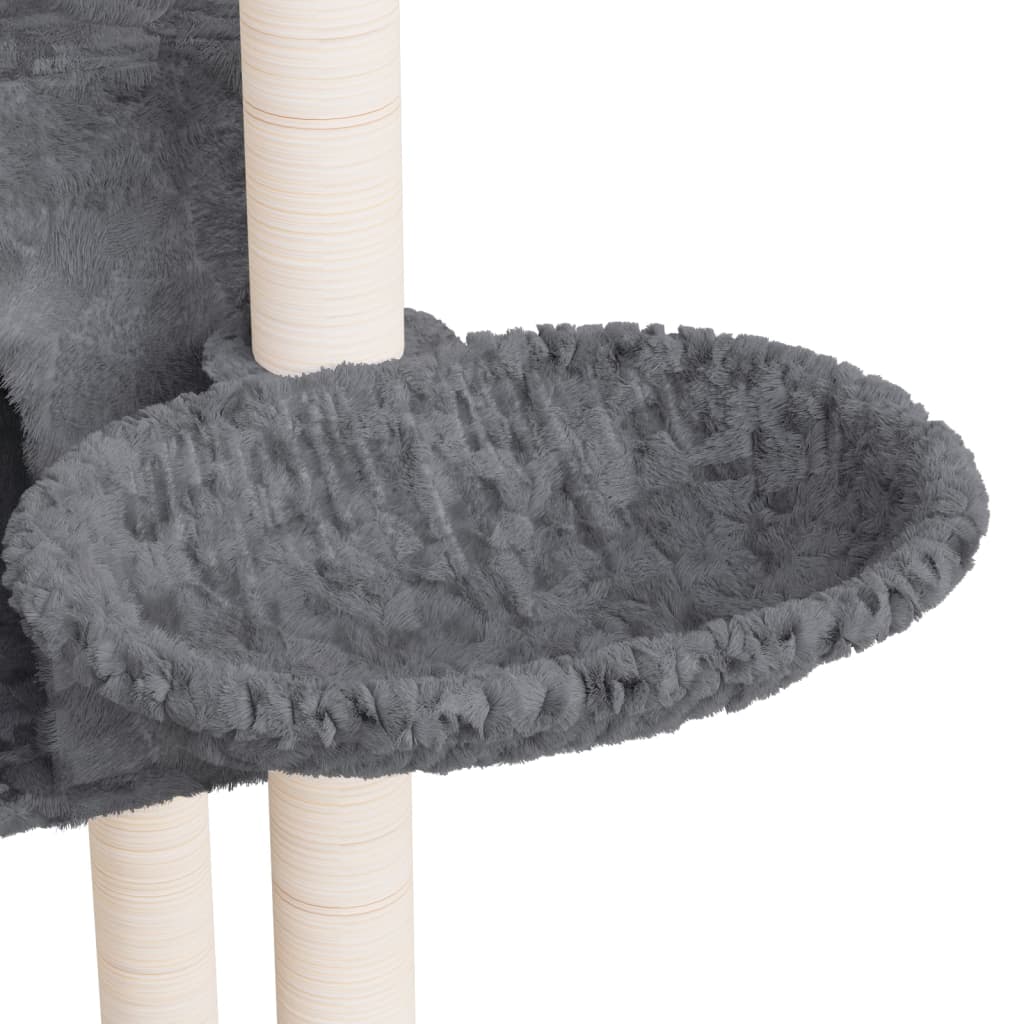 Kattenmeubel met sisal krabpalen 108,5 cm donkergrijs is nu te koop bij PeponiXL, paradijselijk wonen!