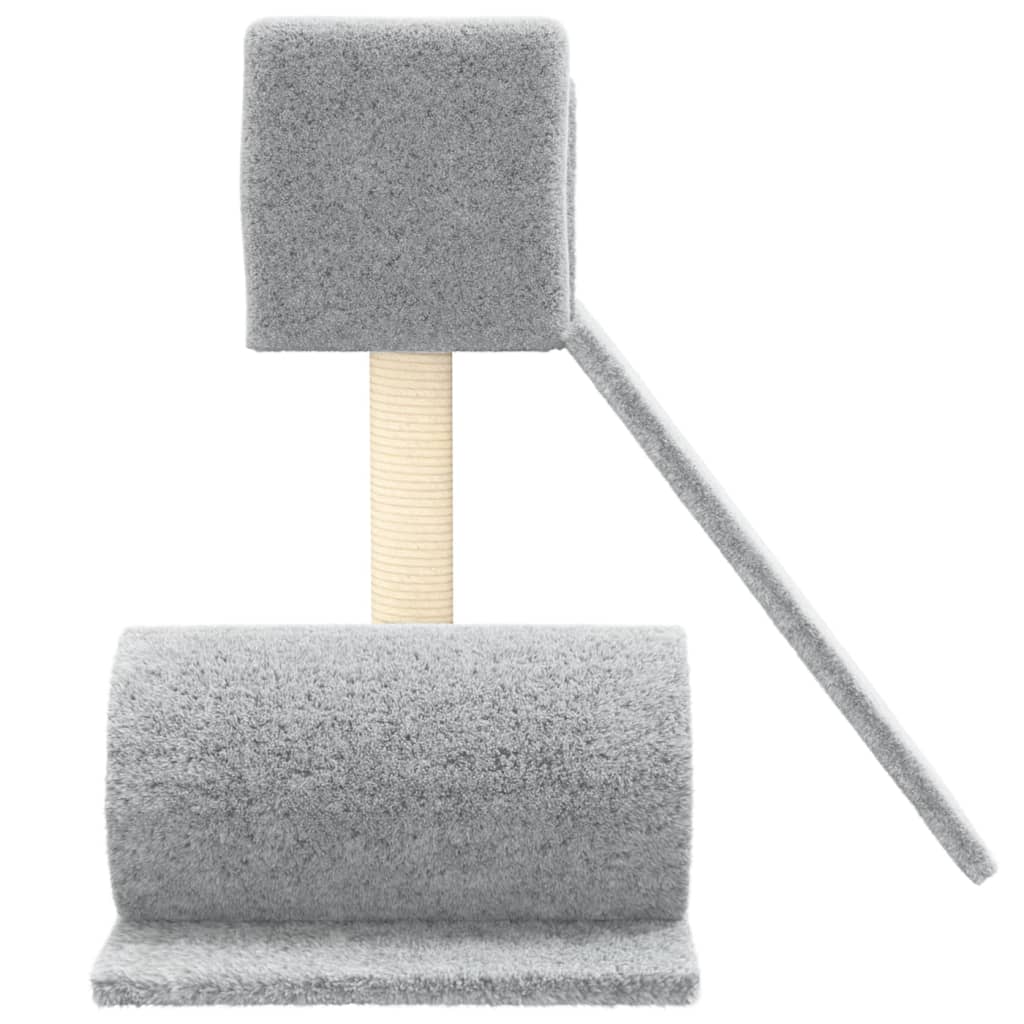 Kattenmeubel met sisal krabpalen 59 cm lichtgrijs is nu te koop bij PeponiXL, paradijselijk wonen!