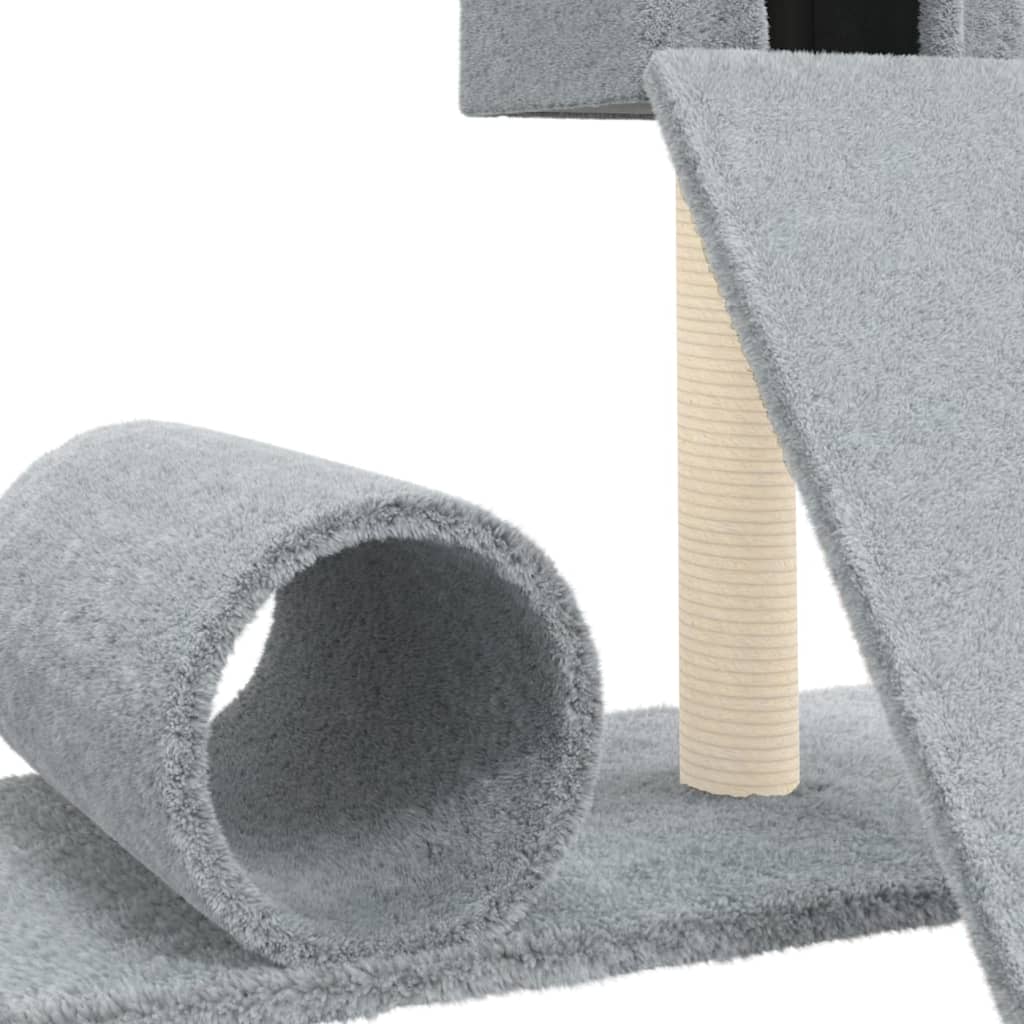 Kattenmeubel met sisal krabpalen 59 cm lichtgrijs is nu te koop bij PeponiXL, paradijselijk wonen!