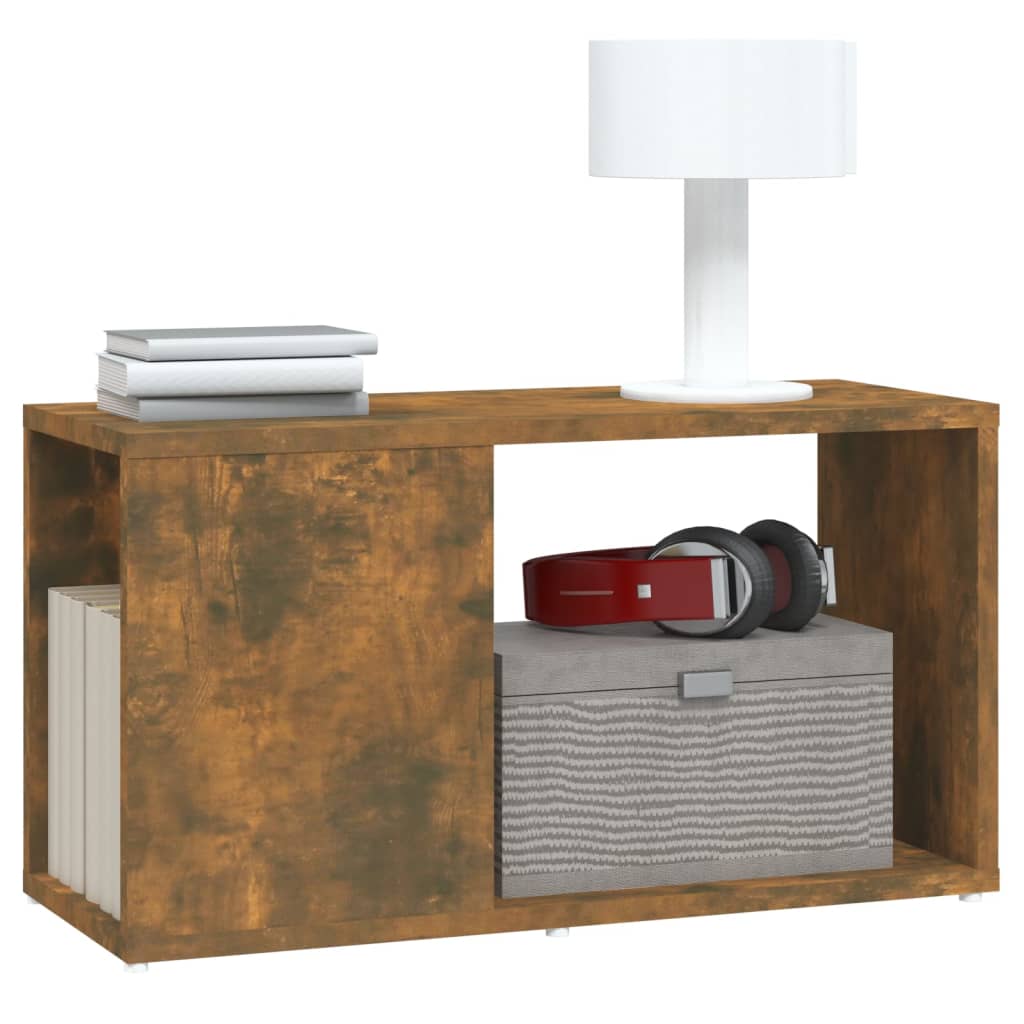 Tv-meubel 60x24x32 cm bewerkt hout gerookt eikenkleurig is nu te koop bij PeponiXL, paradijselijk wonen!