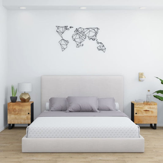 Nachtkastjes 2 st 40x33x46 cm massief mangohout is nu te koop bij PeponiXL, paradijselijk wonen!