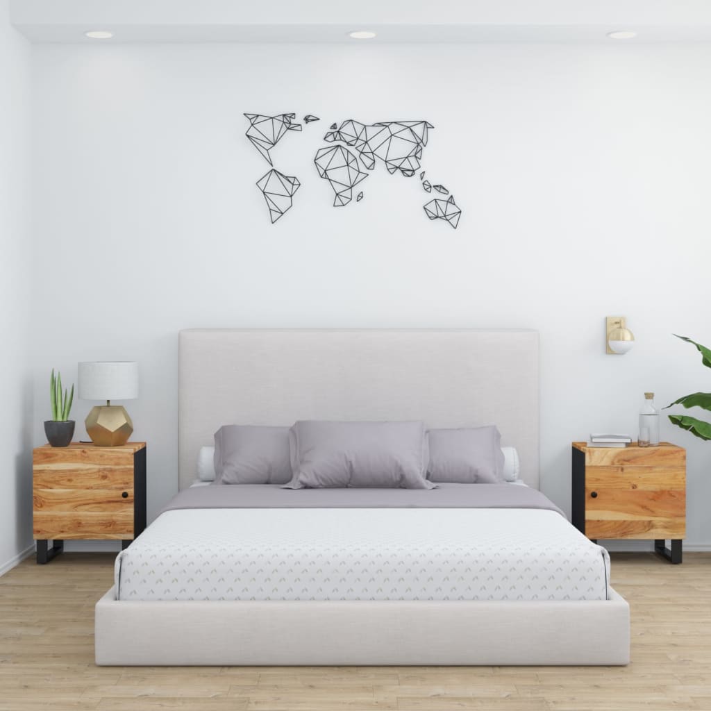 Nachtkastjes 2 st 40x33x46 cm massief acaciahout is nu te koop bij PeponiXL, paradijselijk wonen!