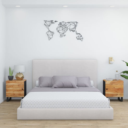 Nachtkastjes 2 st 40x33x46 cm massief acaciahout is nu te koop bij PeponiXL, paradijselijk wonen!