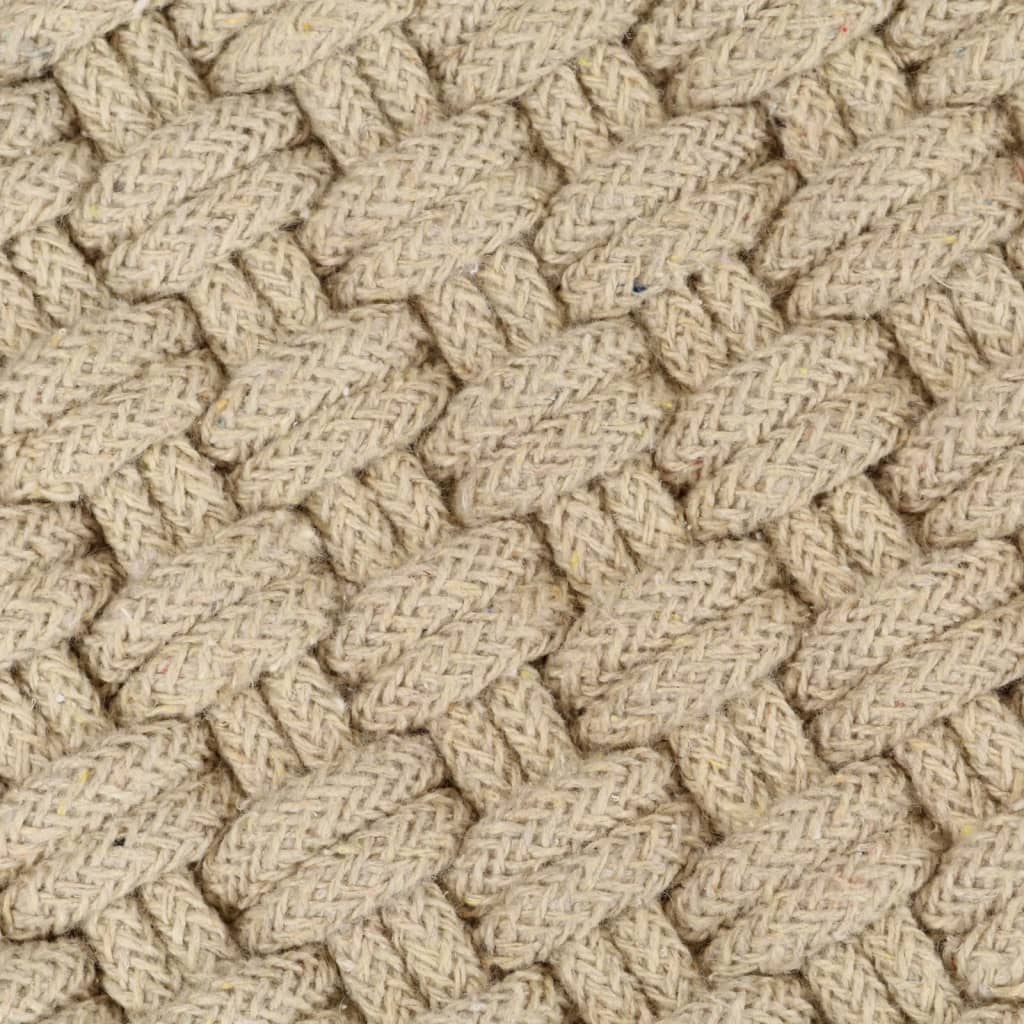 Vloerkleed rechthoekig 160x230 cm katoen naturel is nu te koop bij PeponiXL, paradijselijk wonen!