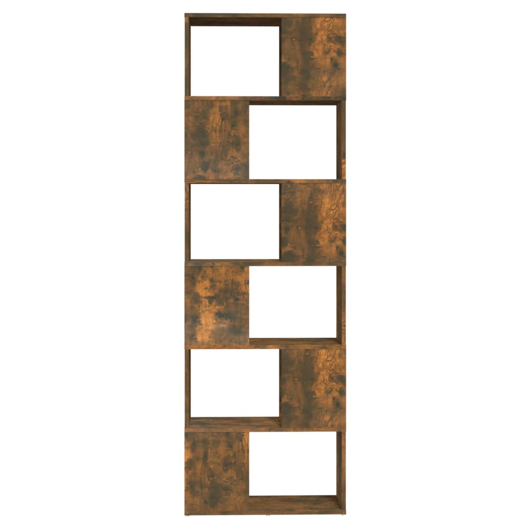 Boekenkast/kamerscherm 60x24x186 cm gerookt eikenkleurig is nu te koop bij PeponiXL, paradijselijk wonen!