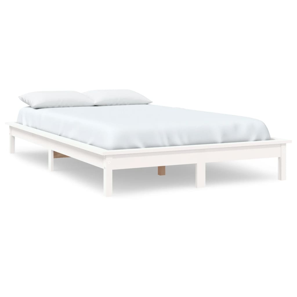 Bedframe massief grenenhout wit 140x200 cm is nu te koop bij PeponiXL, paradijselijk wonen!